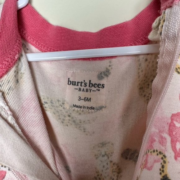 Burt's Bees Pink Floral and Leopard Kids Footie - Picture 3 of 3
